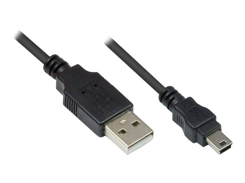 USB-Kabel mit einem Standard-USB-A-Anschluss auf der einen Seite und einem Micro-USB-Anschluss auf der anderen Seite.