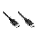 Good Connections® Anschlusskabel DisplayPort 1.2, 4K / UHD @60Hz, vergoldete Kontakte, OFC, schwarz, 0,5m