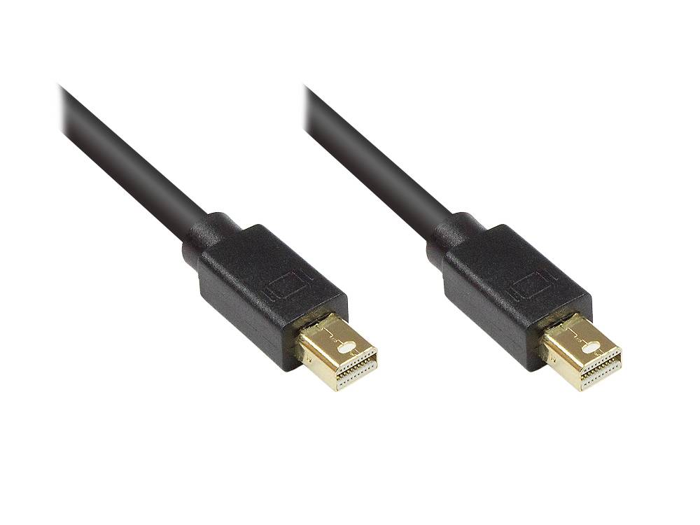 Good Connections® Anschlusskabel Mini DisplayPort 1.1, Stecker beidseitig, vergoldet, schwarz, 3m