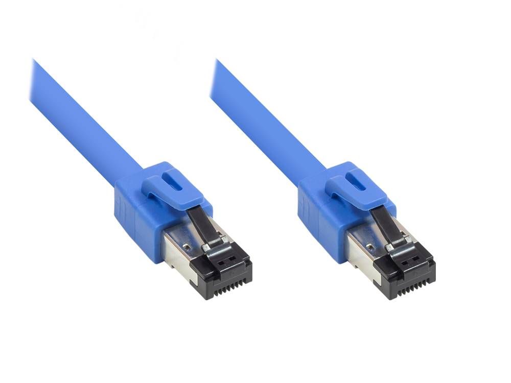 Good Connections® RNS® Patchkabel Cat. 8.1, S/FTP, PiMF, halogenfrei (LSZH), 2000MHz, 40Gbit/s, blau, 0,5m