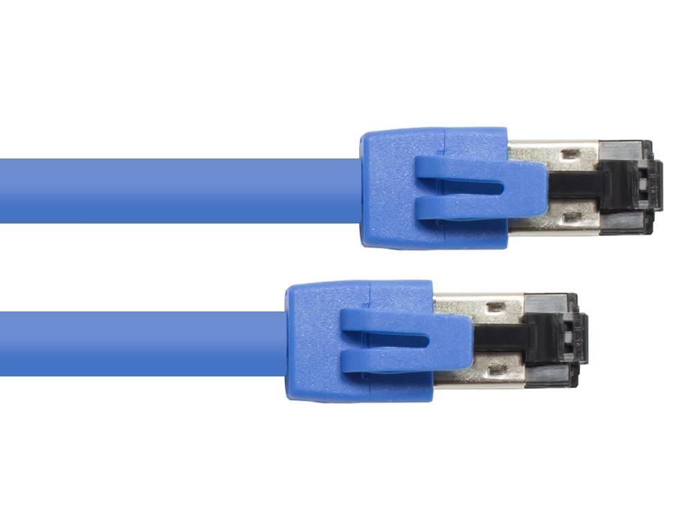 Good Connections® RNS® Patchkabel Cat. 8.1, S/FTP, PiMF, halogenfrei (LSZH), 2000MHz, 40Gbit/s, blau, 0,5m