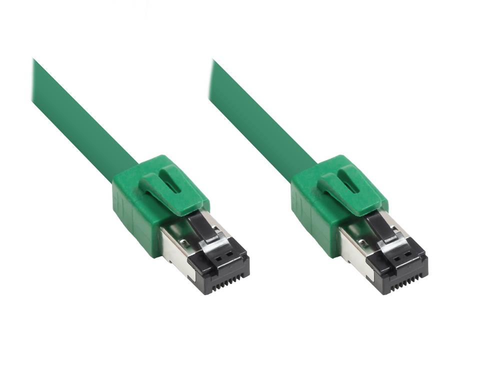 Good Connections® RNS® Patchkabel Cat. 8.1, S/FTP, PiMF, halogenfrei (LSZH), 2000MHz, 40Gbit/s, grün, 0,5m
