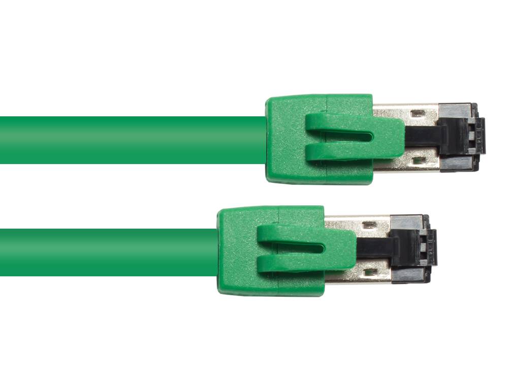 Good Connections® RNS® Patchkabel Cat. 8.1, S/FTP, PiMF, halogenfrei (LSZH), 2000MHz, 40Gbit/s, grün, 0,5m