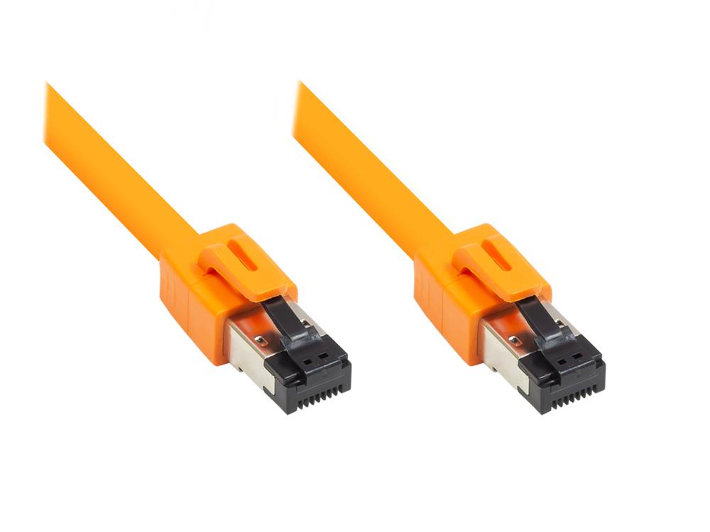 Good Connections® RNS® Patchkabel Cat. 8.1, S/FTP, PiMF, halogenfrei (LSZH), 2000MHz, 40Gbit/s, orange, 0,5m
