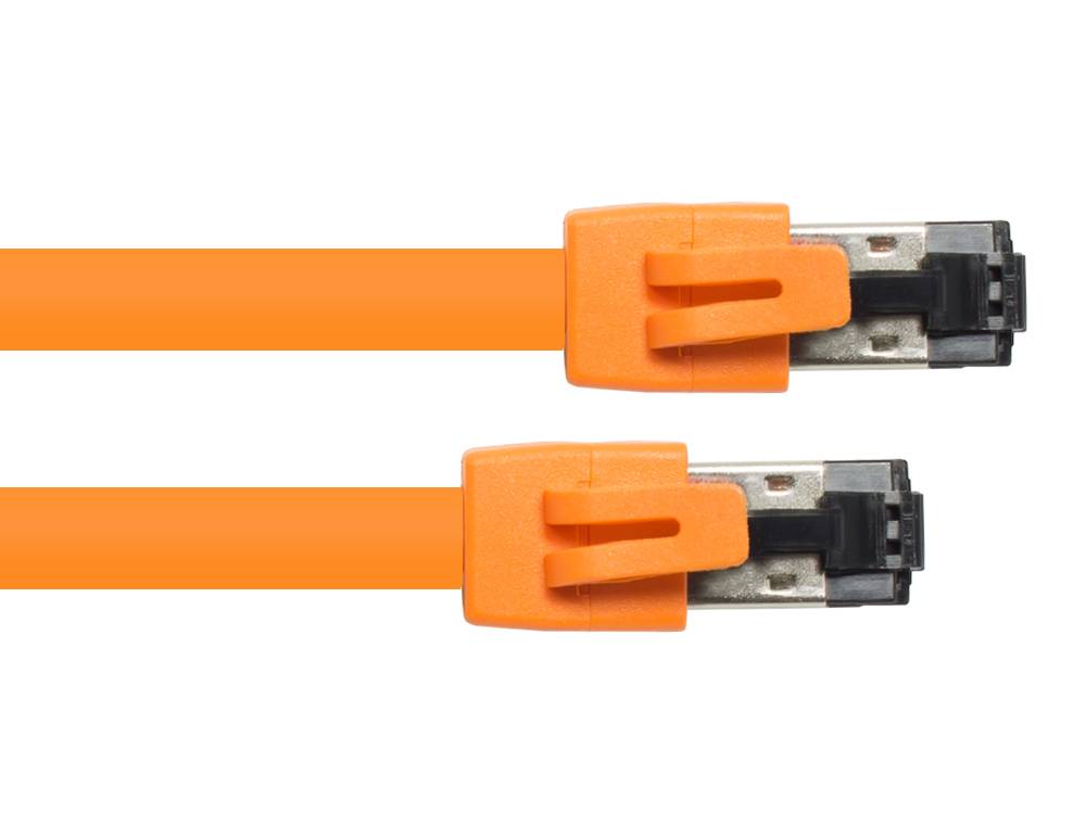 Good Connections® RNS® Patchkabel Cat. 8.1, S/FTP, PiMF, halogenfrei (LSZH), 2000MHz, 40Gbit/s, orange, 1m
