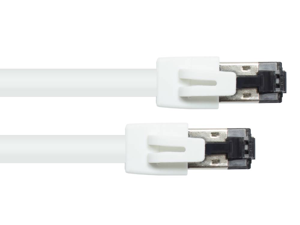 Good Connections® RNS® Patchkabel Cat. 8.1, S/FTP, PiMF, halogenfrei (LSZH), 2000MHz, 40Gbit/s, weiß, 0,5m