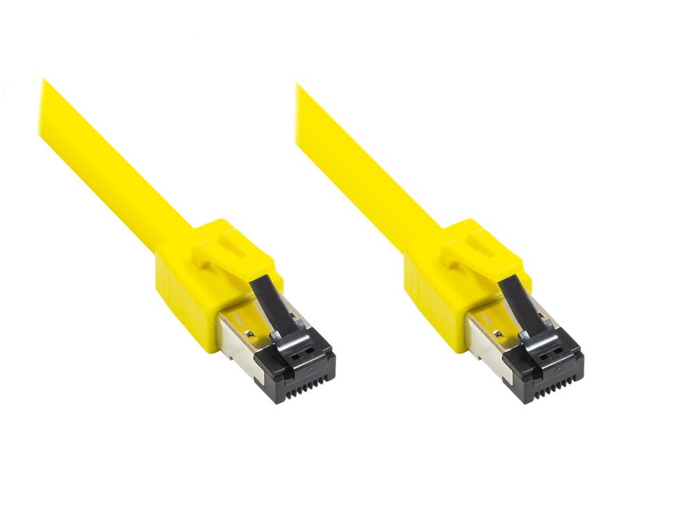 Good Connections® RNS® Patchkabel Cat. 8.1, S/FTP, PiMF, halogenfrei (LSZH), 2000MHz, 40Gbit/s, gelb, 10m