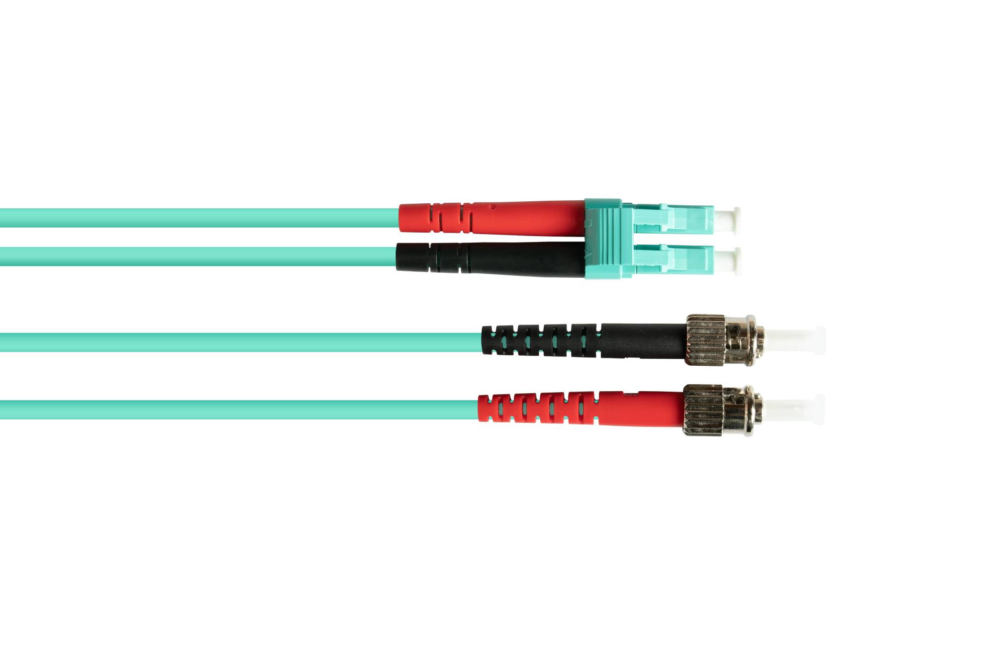 kabelmeister® Patchkabel LWL Duplex OM3 (Multimode, 50/125) ST/LC, 10m