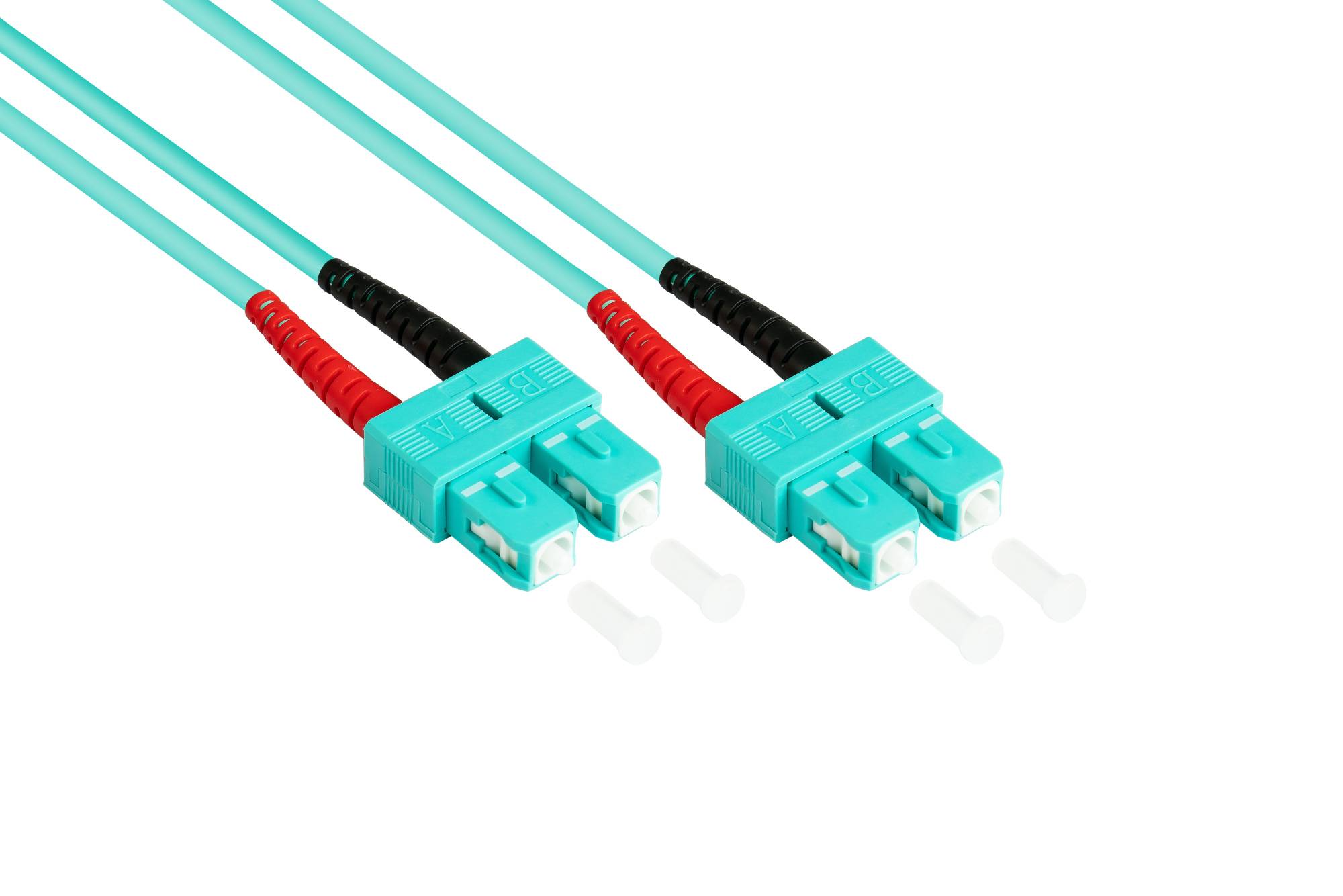 kabelmeister® Patchkabel LWL Duplex OM3 (Multimode, 50/125) SC/SC, 0,5m