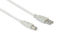 Good Connections Anschlusskabel USB 2.0 Stecker A an Stecker B - grau - 0,25m