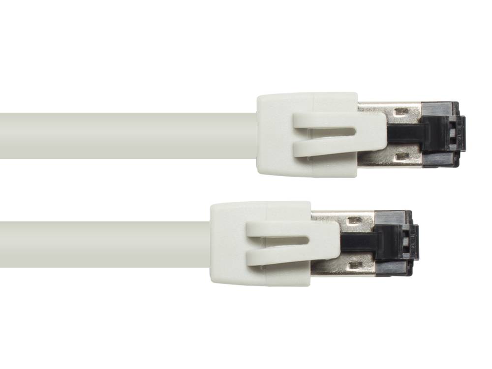 Good Connections® RNS® Patchkabel Cat. 8.1, S/FTP, PiMF, halogenfrei (LSZH), 2000MHz, 40Gbit/s, grau, 0,5m