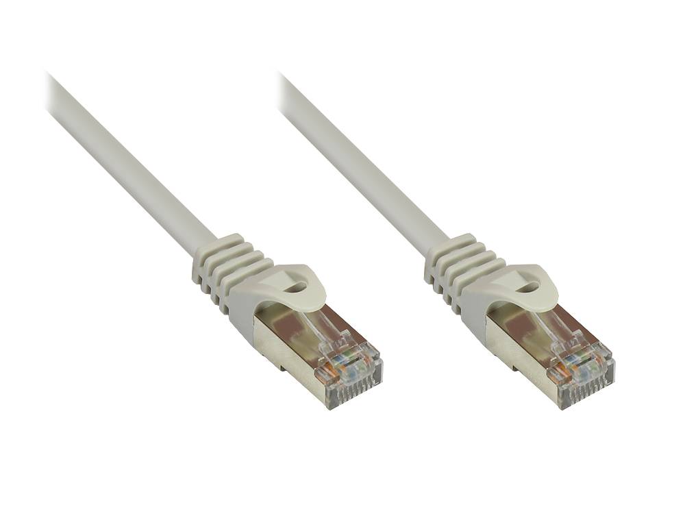 Good Connections® RNS® Patchkabel mit Rastnasenschutz, Cat. 5e, SF/UTP, PVC, 100MHz, grau, 1,5m