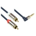 Good Connections® Audio Anschlusskabel High-Quality 3,5mm, Klinkenstecker rechts abgew. an 2x RCA, dunkelblau, 1,5m Good Connections® Audio Anschlusskabel High-Quality 3,5mm, Klinkenstecker rechts abgew. an 2x RCA, dunkelblau, 1,5m