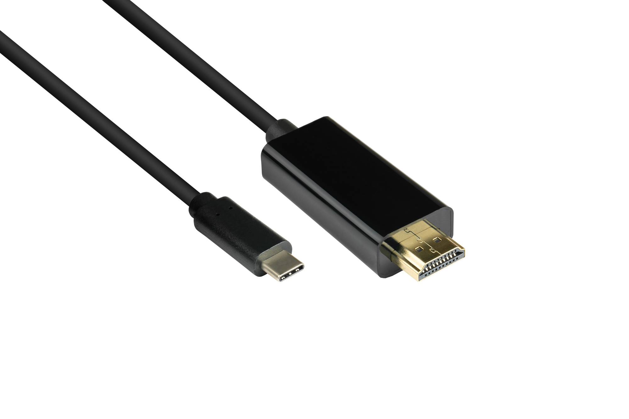 Adapterkabel USB-C™ Stecker an HDMI 2.0 Stecker, 4K / UHD @60Hz, CU, schwarz, 1m, Good Connections®