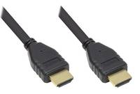 Zwei schwarze HDMI-Kabel mit vergoldeten Steckern auf weißem Hintergrund.