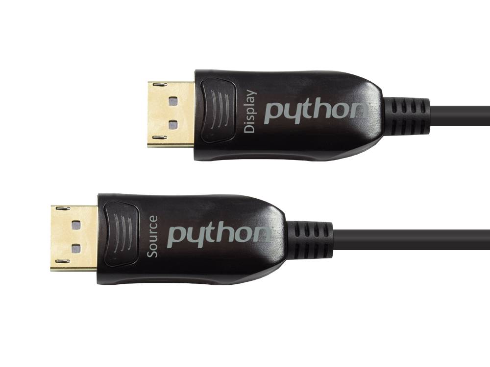 Python® Series Optisches Hybrid DisplayPort 1.2 Anschlusskabel, 4K2K / UHD 60Hz, schwarz, 90m