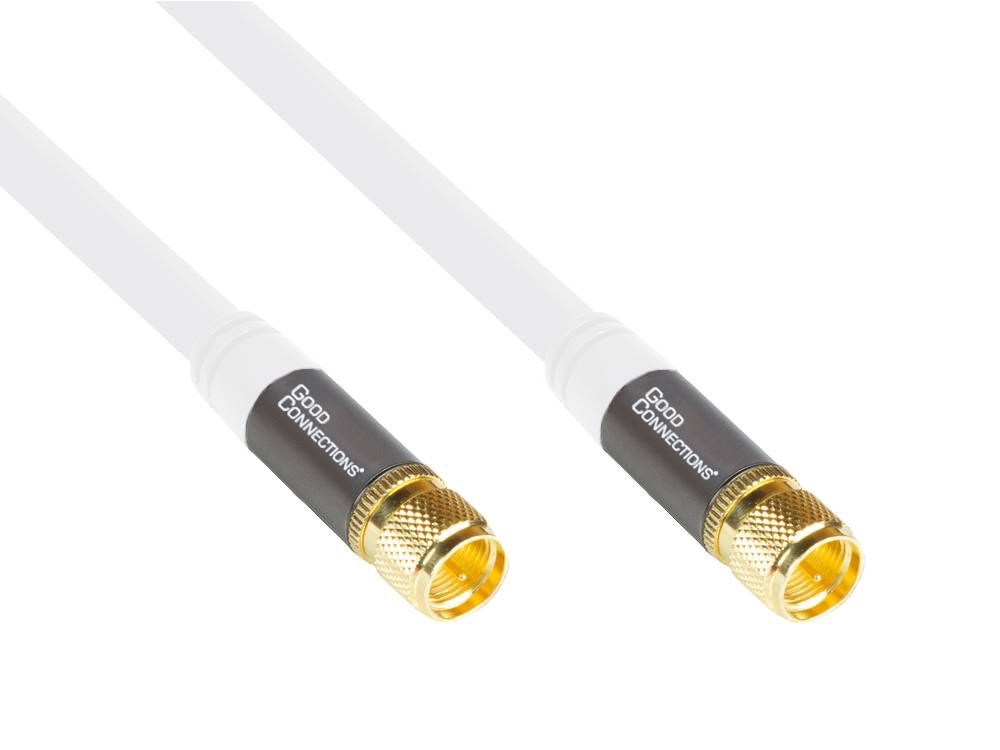 GOOD CONNECTIONS - Alcasa GC-M2084, 3 m, RG-6/UL, IEC, IEC, Weiß