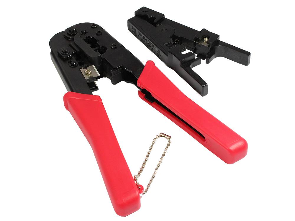 Good Connections® Universal Netzwerk Werkzeug Kit 6 in 1, inkl. 20x RJ45 Stecker/-Knickschutztüllen