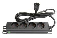 GOOD CONNECTIONS - Alcasa GC-N0078, 1,8 m, Drinnen, C14-Koppler, Aluminium, Schwarz, 4 AC-Ausgänge