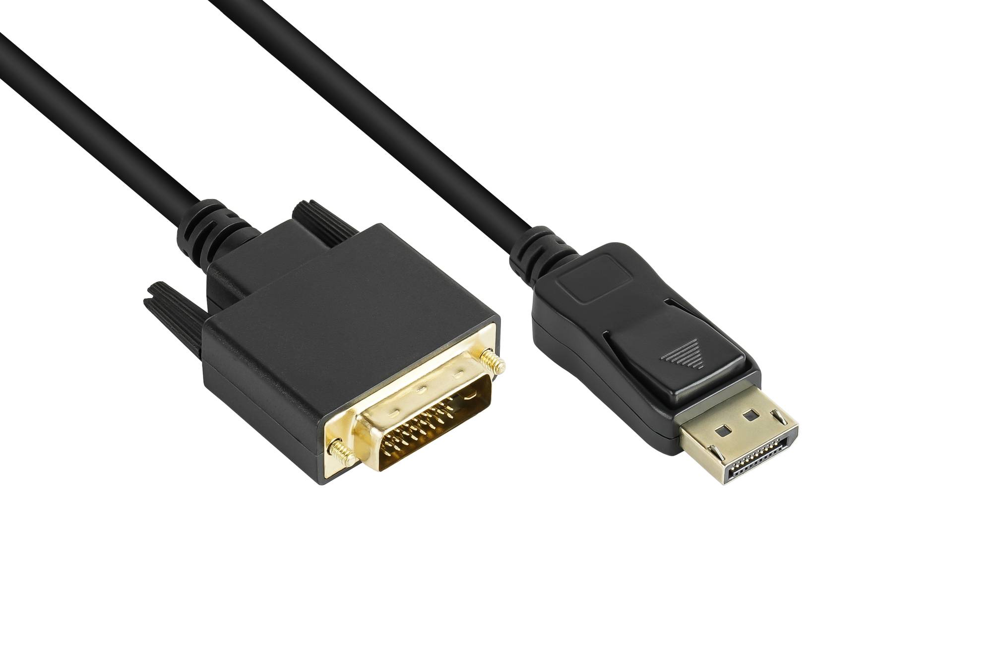 Good Connections® Anschlusskabel DisplayPort an DVI-D 24+1, 24K vergoldete Kontakte, OFC, schwarz, 5m