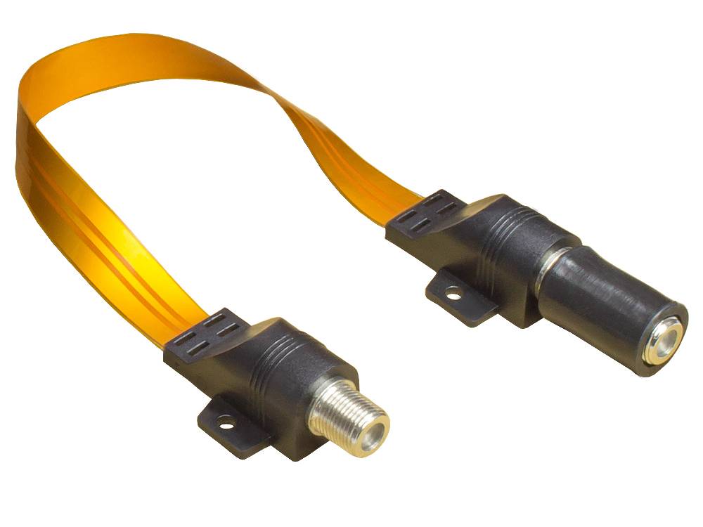 Good Connections® SAT Fensterdurchführung High-Quality mit Wetterschutz, Gesamtlänge inkl. Stecker 54cm, transparent