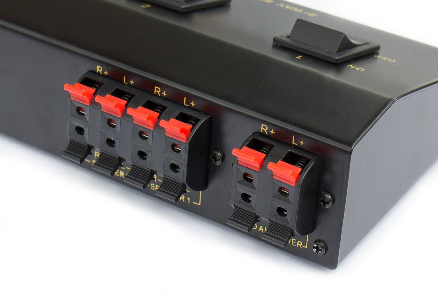 Good Connections® Lautsprecher Umschaltbox zum Anschluss von 2 Lautsprecherpaaren