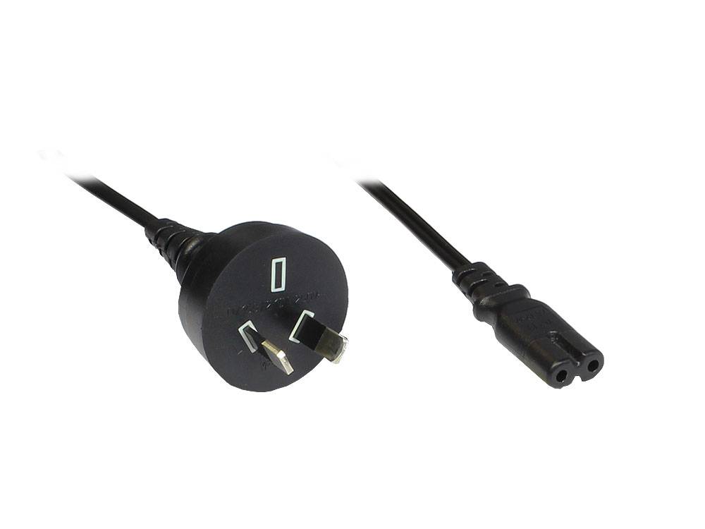 Good Connections® Euro-Netzkabel, Netzstecker an Euro 8 Buchse, Australien, 1,8m