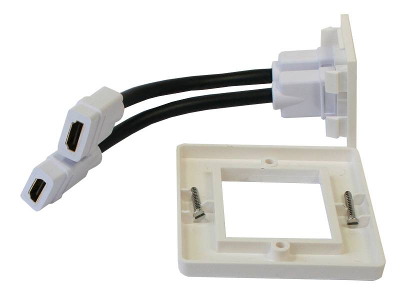 Good Connections® HDMI-Einbaurahmen/Anschlussdose, mit 2 HDMI Anschlüssen