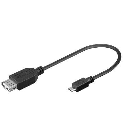 Good Connections® USB Adapterkabel, Buchse A an micro Stecker B, 0,2m