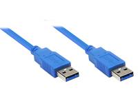 Good Connections Anschlusskabel USB 3.0 Stecker A an Stecker A - 3m - blau