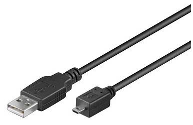 Good Connections® Anschlusskabel USB 2.0 Stecker A an Stecker Mini 8-pin, schwarz, 1,8m