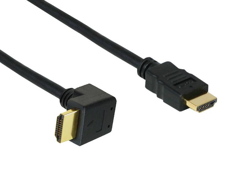 Good Connections® High-Speed-HDMI®-Kabel, Winkelstecker unten, vergoldete Stecker, 5m