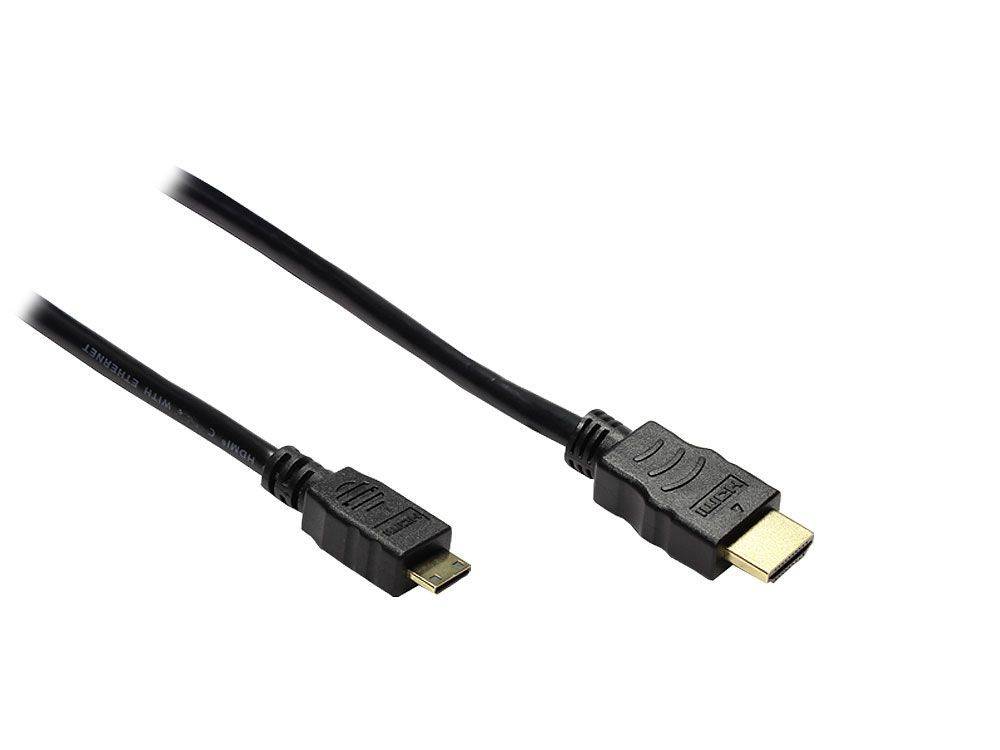 Good Connections® High-Speed-HDMI®-Kabel mit Ethernet, Standard Stecker (Typ A) auf Mini Stecker (Typ C), 1m