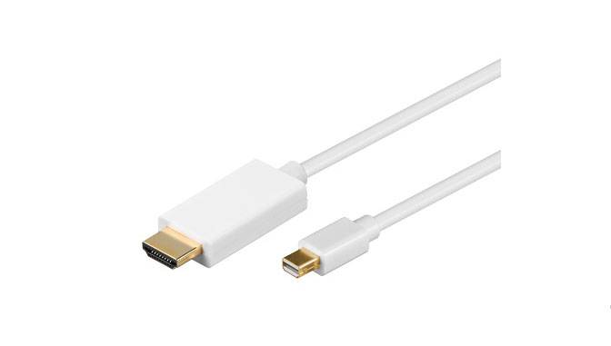 Good Connections® Anschlusskabel Mini DisplayPort Stecker an HDMI Stecker, weiß, 2m