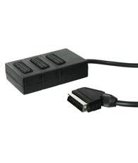 Good Connections® Verteiler Scart Stecker an 3x Scart Buchse