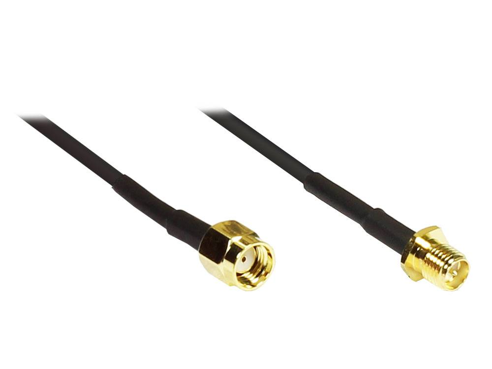 Good Connections® WLAN Antennen Verlängerungskabel, SMA reversed Buchse auf SMA reversed Stecker, 5m