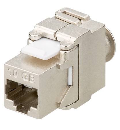 Good Connections® KeyStone Jack Cat. 6a RJ45, toolless, STP, 500 MHz, SNAP-IN, Shielded