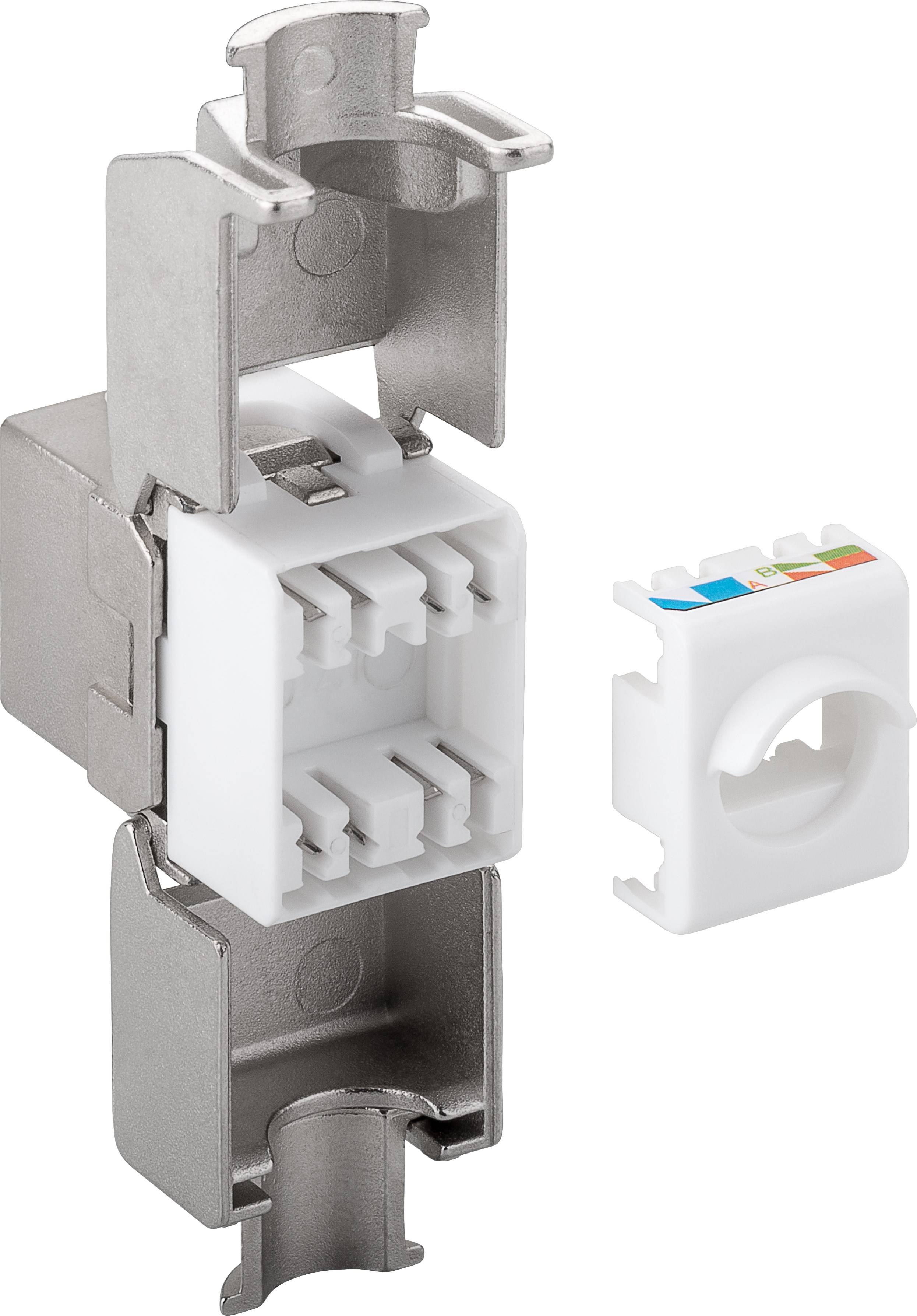 Good Connections® KeyStone RJ45 Jack, Cat. 6a, geschirmt, 500MHz, slim line