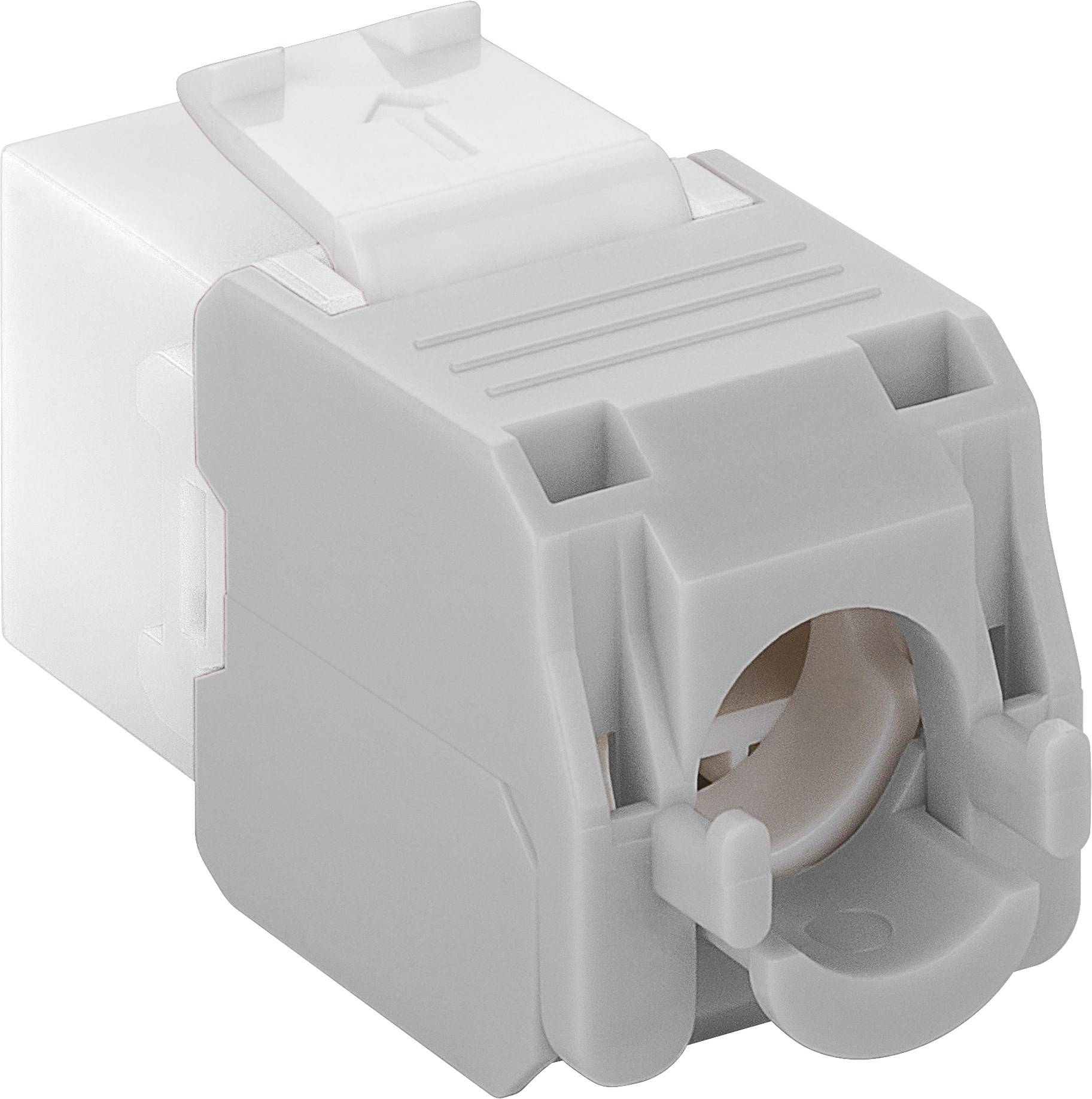 Good Connections® KeyStone RJ45 Jack, Cat. 6a, ungeschirmt, 500MHz, weiß