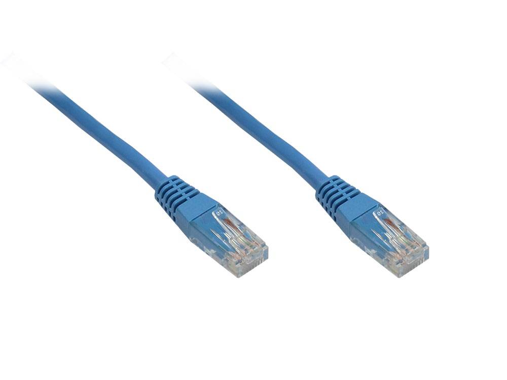 Good Connections® Patchkabel, Cat. 6, U/UTP, blau, 0,25m