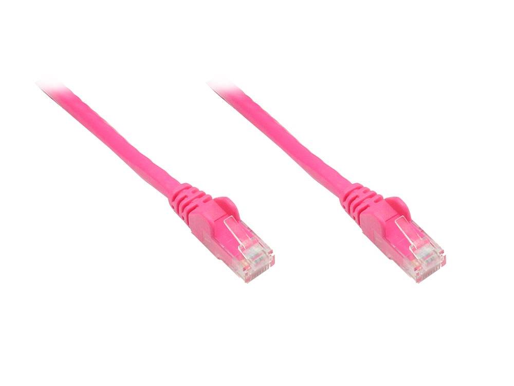 Good Connections® Patchkabel, Cat. 6, U/UTP, magenta, 1m