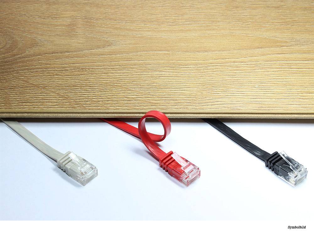 Good Connections® Patchkabel, Cat. 6, U/UTP, FLACHKABEL, 0,5m, braun