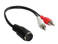 Good Connections Audio Adapter 2x Cinch Stecker an 5-pol DIN Buchse - 0,2m - 0,2