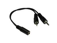 Good Connections Audio Adapter 3,5mm Klinke Bu Stereo / 2 x Klinke Mono St - ca. 20cm