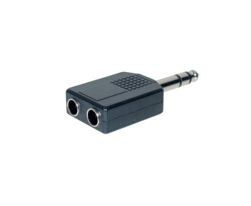 Good Connections® Audio Adapter 6,3mm Klinke Stereo Stecker / 2 x Buchse