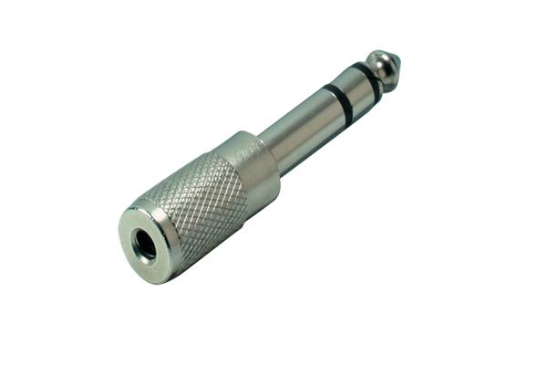 Good Connections® Audio Adapter 6,3mm Klinke Stereo Stecker auf 3,5 mm Stereo Buchse, Metall