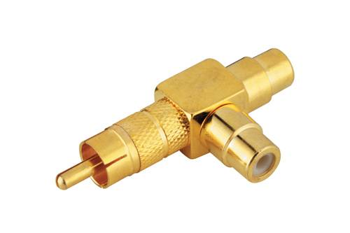 Good Connections® Audio Y-Adapter Cinch Stecker / 2 x Cinch Buchse, vergoldet