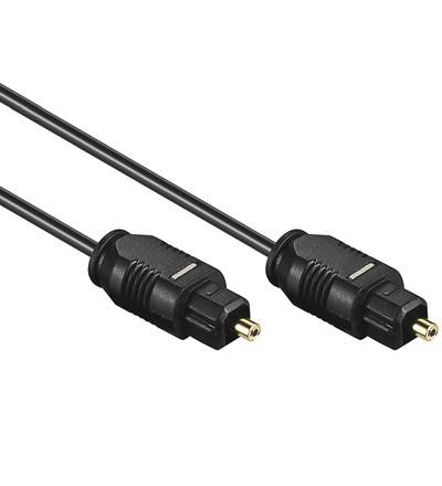 Good Connections® Anschlusskabel Toslink Stecker an Stecker, Ø 4mm, schwarz, 1,5m