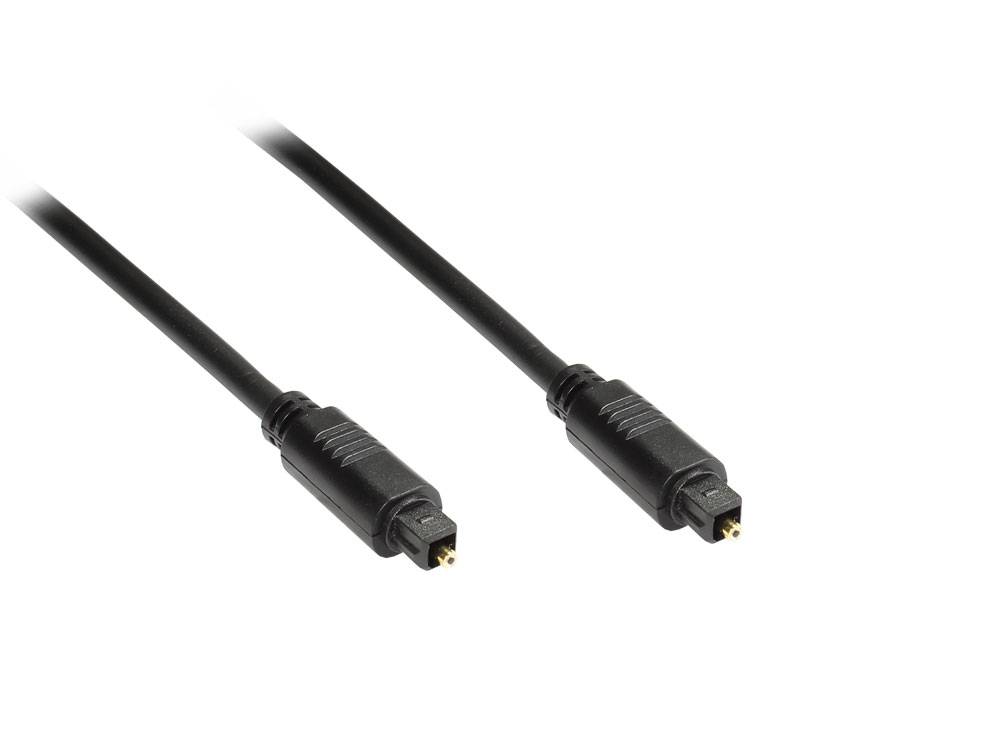 Good Connections® Anschlusskabel Toslink Stecker an Stecker, Ø 5mm, schwarz, 1m