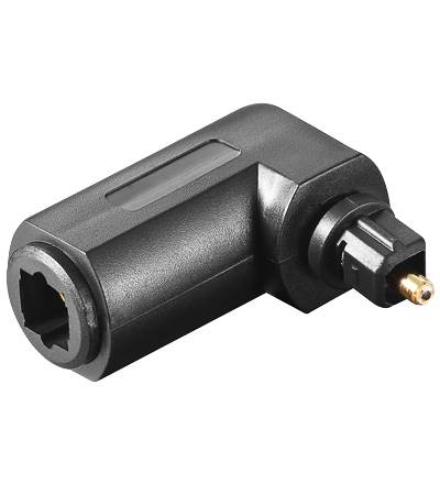 Good Connections® Adapter Toslink Buchse an Stecker gewinkelt, schwarz